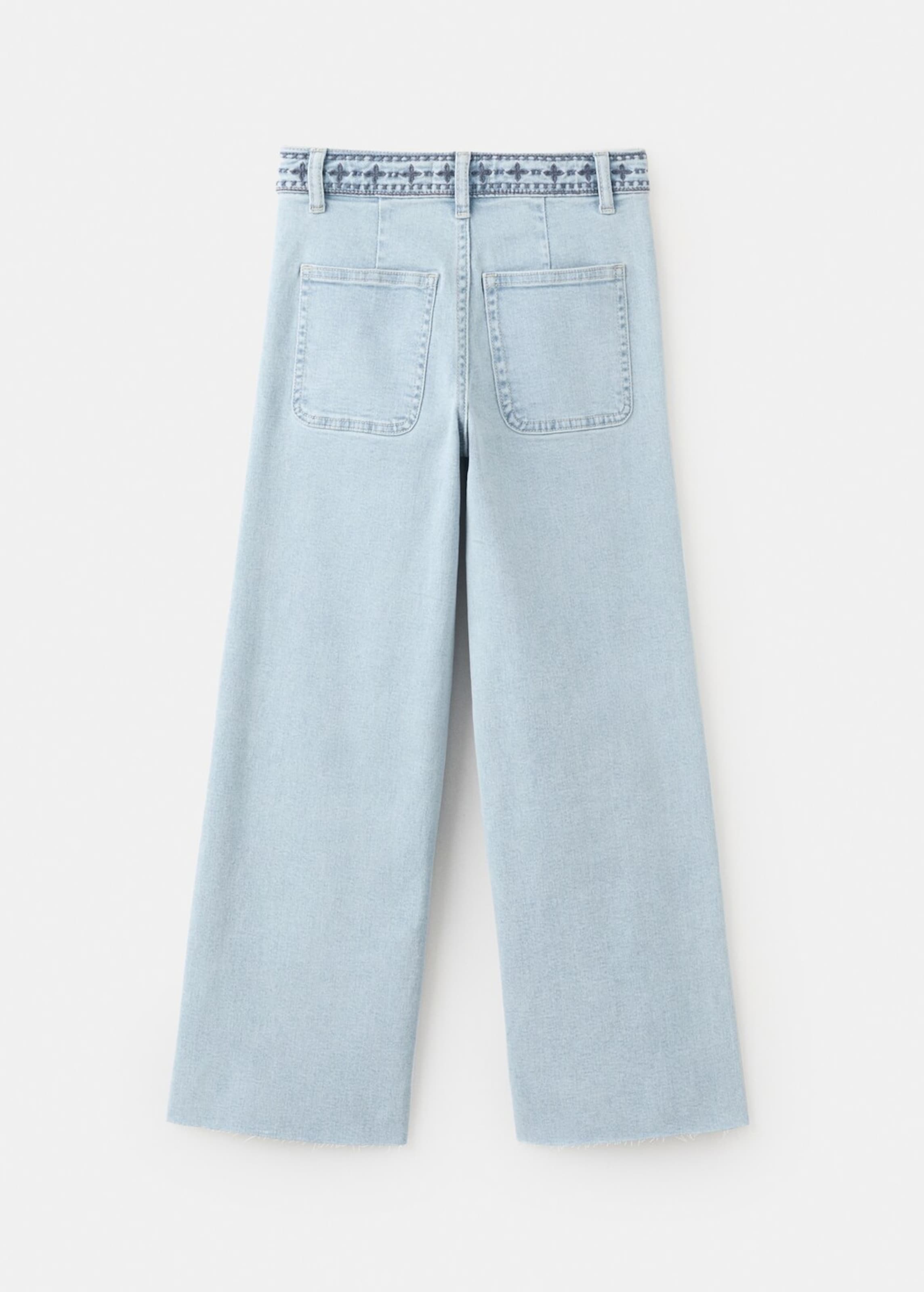 MANGO KIDS Джинсы с широкими штанинами 'Seamlesb' в цвете Sky Blue — фото 2