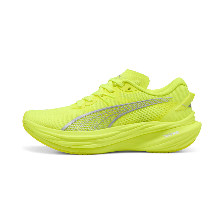Кроссовки Deviate NITRO 3 женские PUMA Yellow Alert Silver Metallic — фото 3