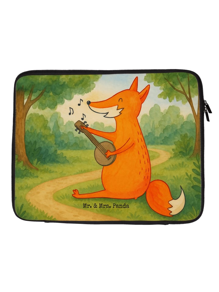 

Mr. & Mrs. Panda Сумка для ноутбука с изображением лисы и гитары, без слогана, белого цвета