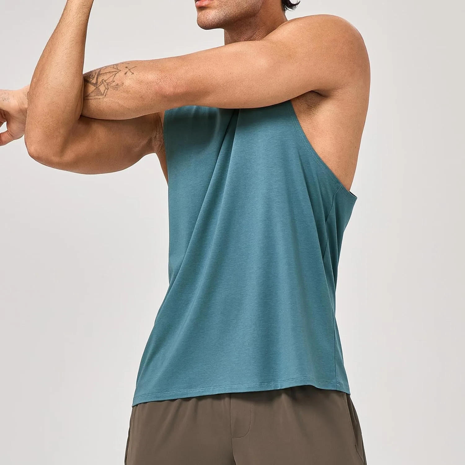 Мужская майка без рукавов Solid Color Loose Fit Crewneck — фото 3