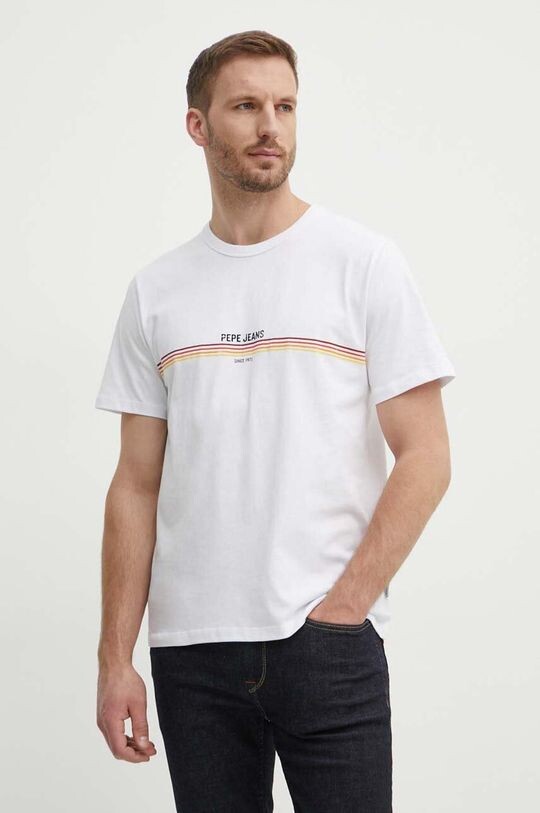 

Хлопковая футболка Pepe Jeans, белый
