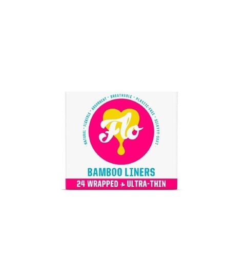 

Ультратонкие бамбуковые одноразовые прокладки для трусов, 24 шт., Flo