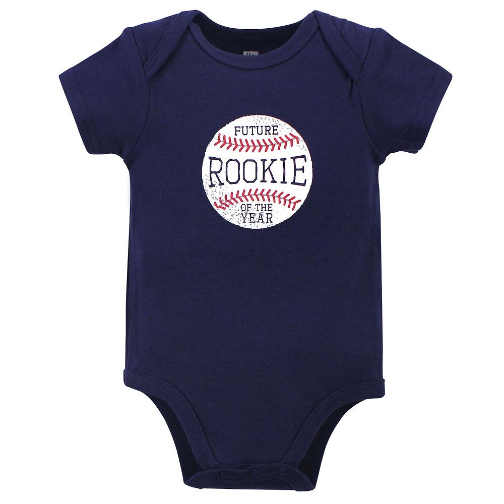 Хлопковые боди для маленьких мальчиков, 3 шт. Hudson Baby, цвет Baseball — фото 4