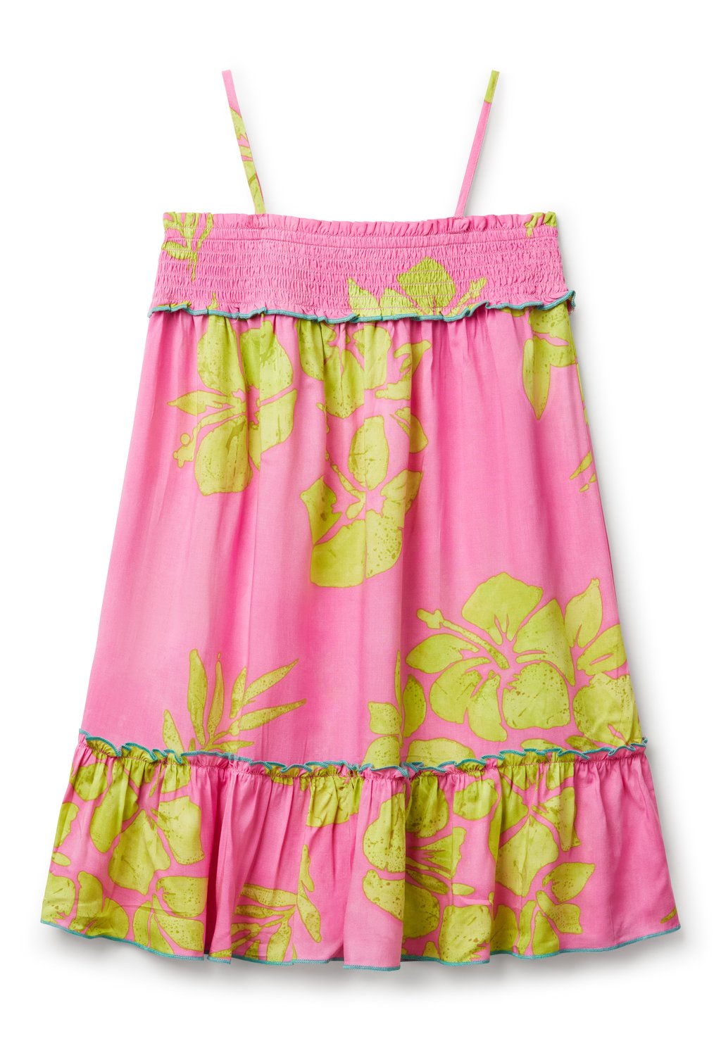 

Повседневное платье FLOWY WITH FLOWER PRINT United Colors of Benetton, фуксия
