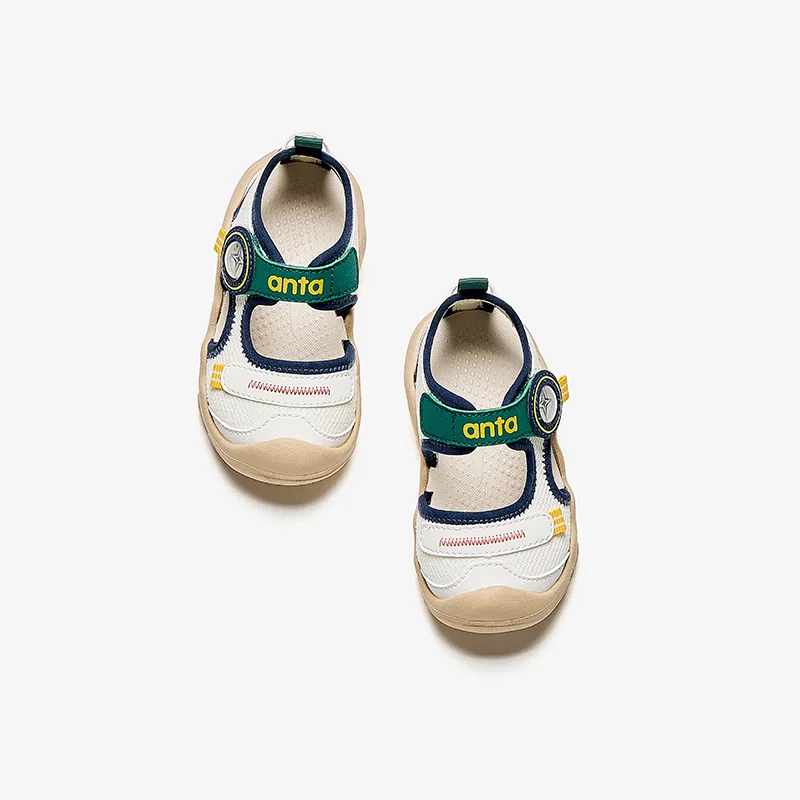 Детские кроссовки из искусственной кожи и текстиля Antakids, Ivory White/New Ink Blue — фото 4