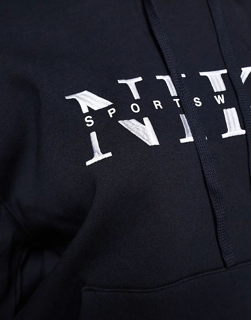 Толстовка Nike Gym Life с принтом Swoosh свободного кроя черного цвета — фото 3