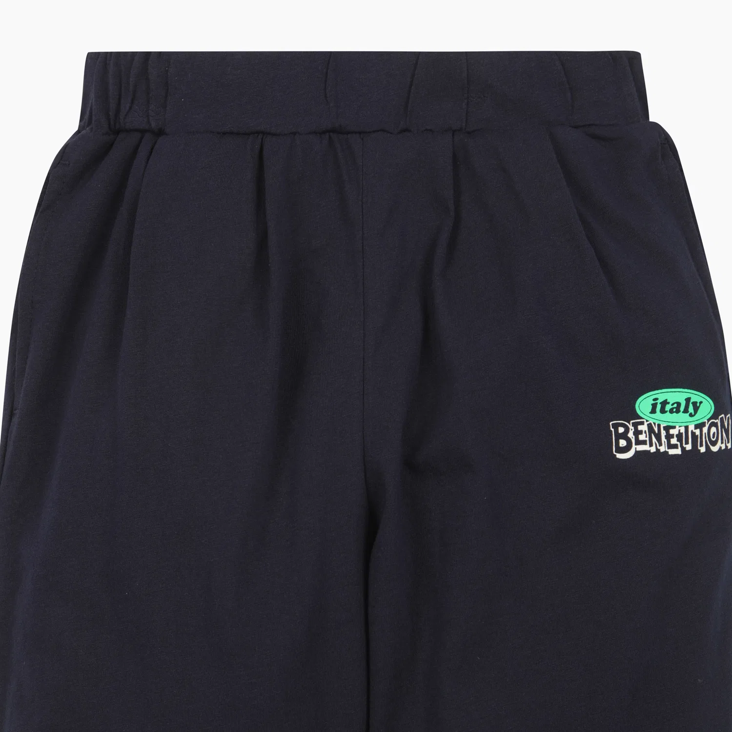 Детские тренировочные брюки 7/8, тёмно-синие, от Benetton Kids — фото 3