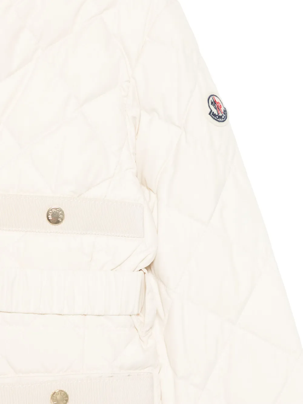 Бомбер на молнии Moncler Enfant, нейтральный — фото 3