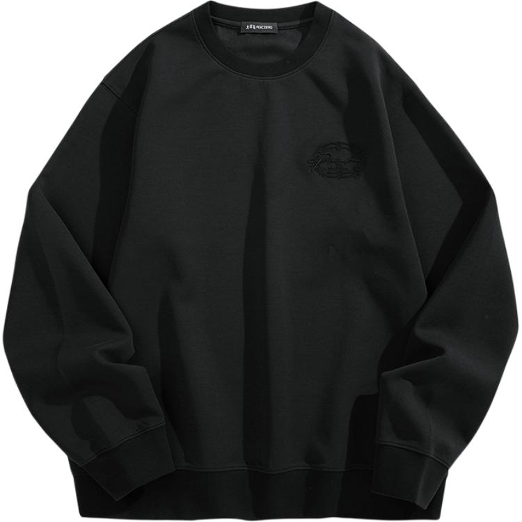 

PEACEBIRD MEN Модный черный свитшот с круглым вырезом мужской