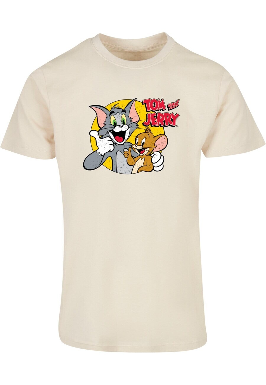 

Классическая футболка ABSOLUTE CULT Shirt Tom and Jerry - Thumbs up, песочный