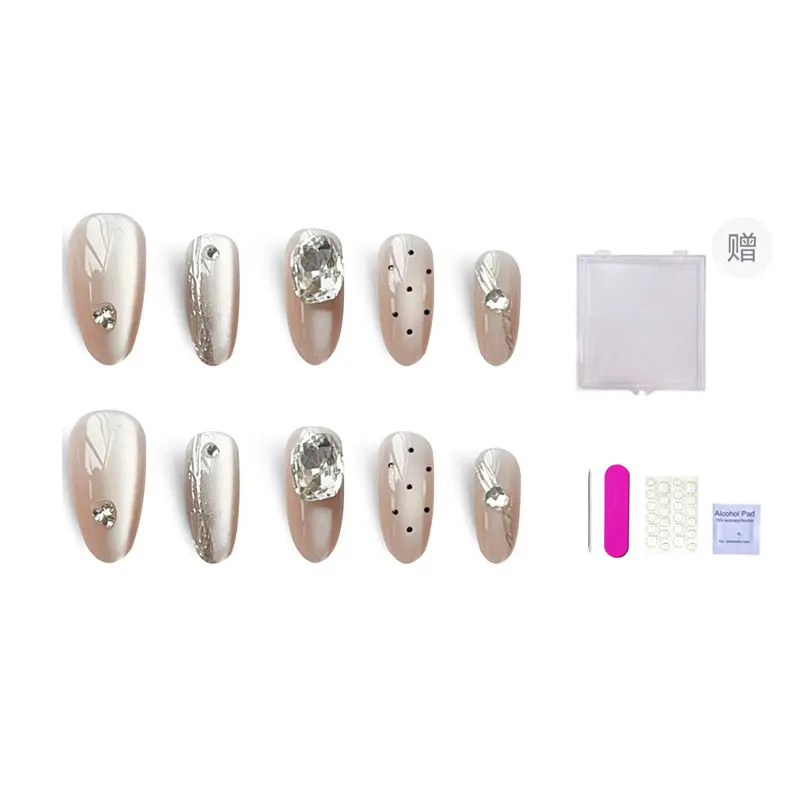 

Искусственные ногти для женщин ORANOT, Long Ladder Xs, Suitable For Small Hands[Includes Storage Box]14-10-11-10-7