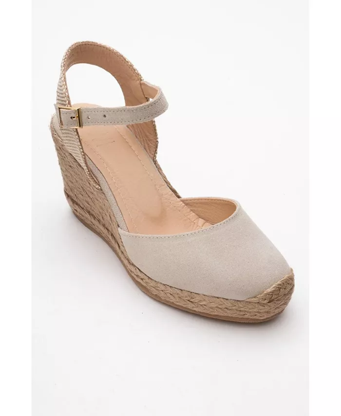 Синта Эспадрильи на платформе из замши (женские) Forever & Always Shoes, коричневый/бежевый
