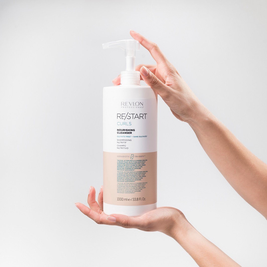Шампунь restart curls nourishing cleanser Revlon Professional, объем 1000 мл — фото 3