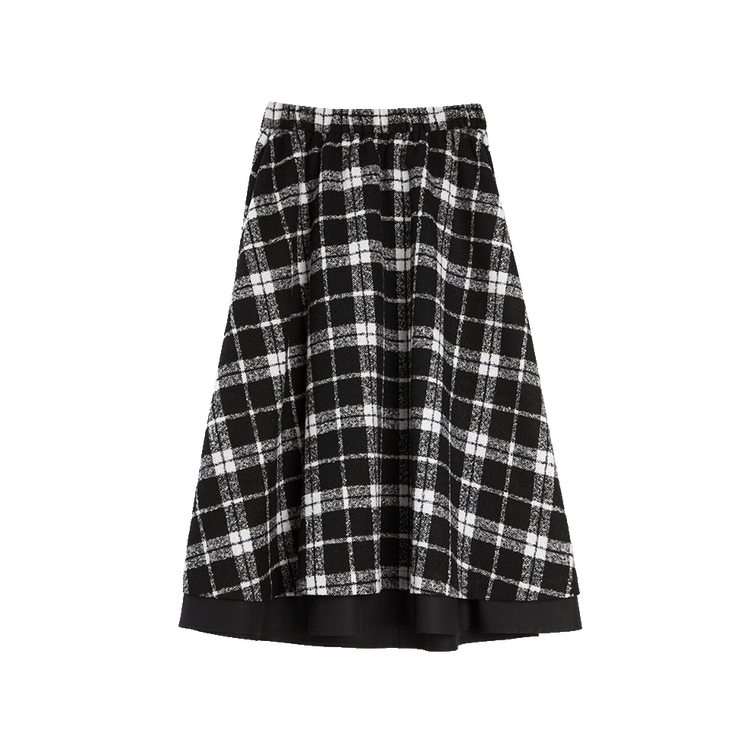 

ELLE Повседневная длинная юбка для женщин, черно-белая, Moderate