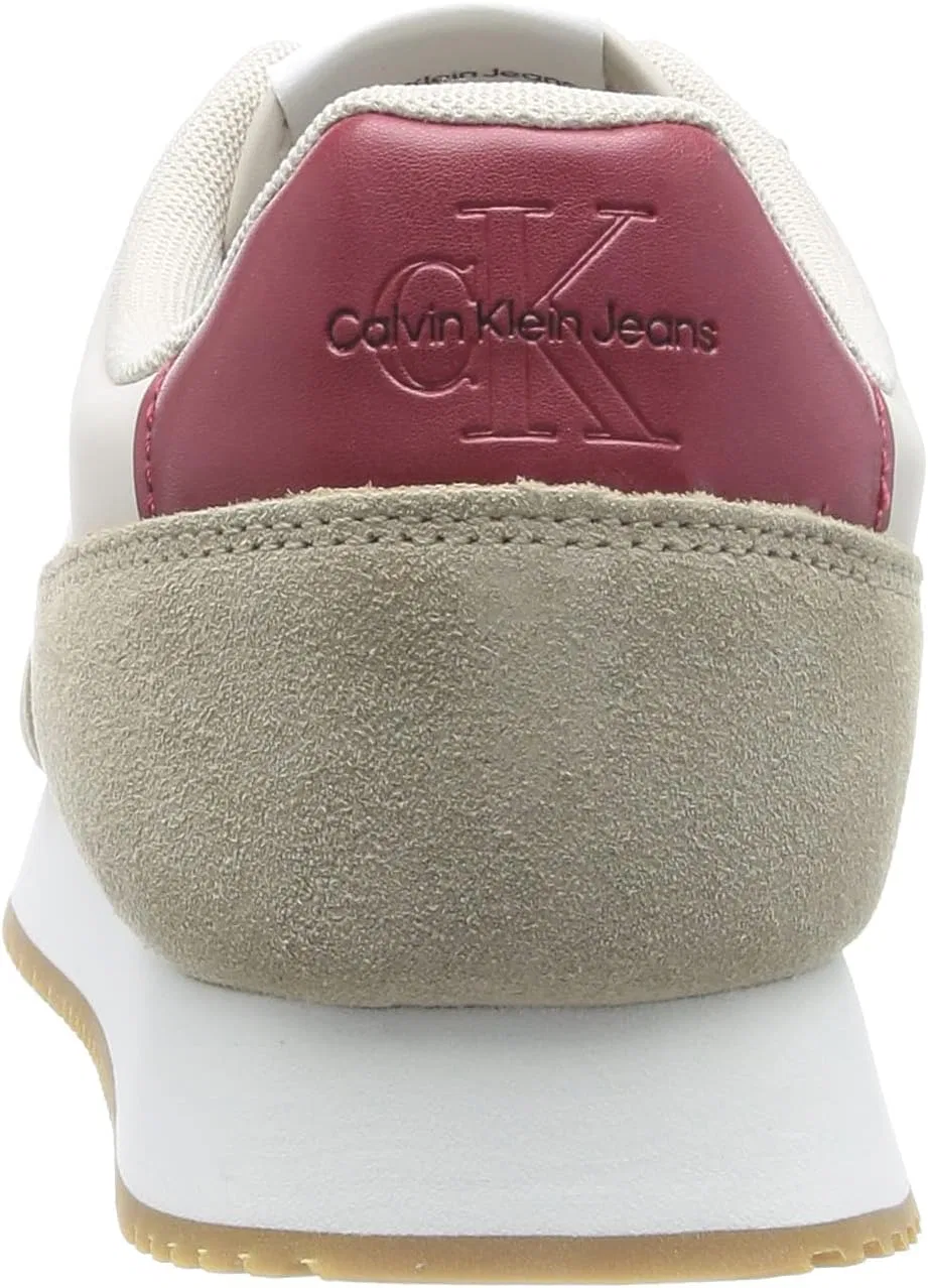 Кроссовки Calvin Klein Herren Retro Runner Su-ny Mono Ym0ym00804 Cupsole, Beige Eggshell Travertine Merlot — фото 3