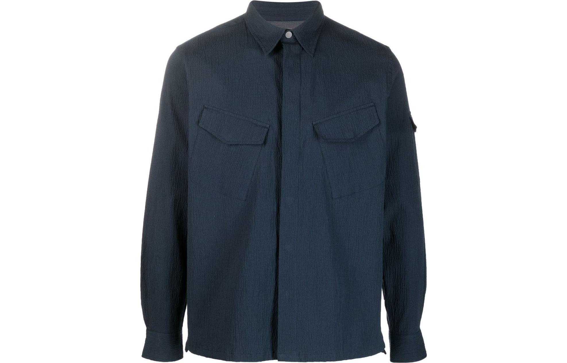 

Paul Smith Рубашка мужская Blue Square Collar Moderate Others