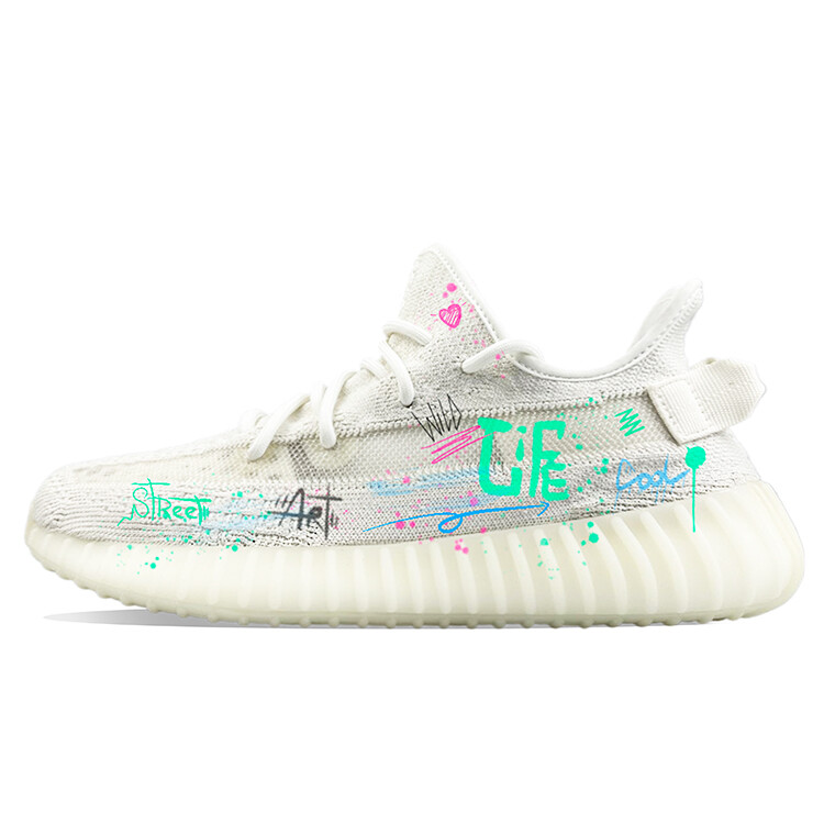 Кроссовки adidas originals Yeezy Boost 350 Lifestyle Shoes Unisex Low-top Green, белый