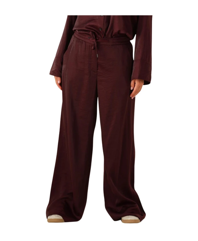 

Бордовые вискозные брюки для женщин Beaumont, коричневый