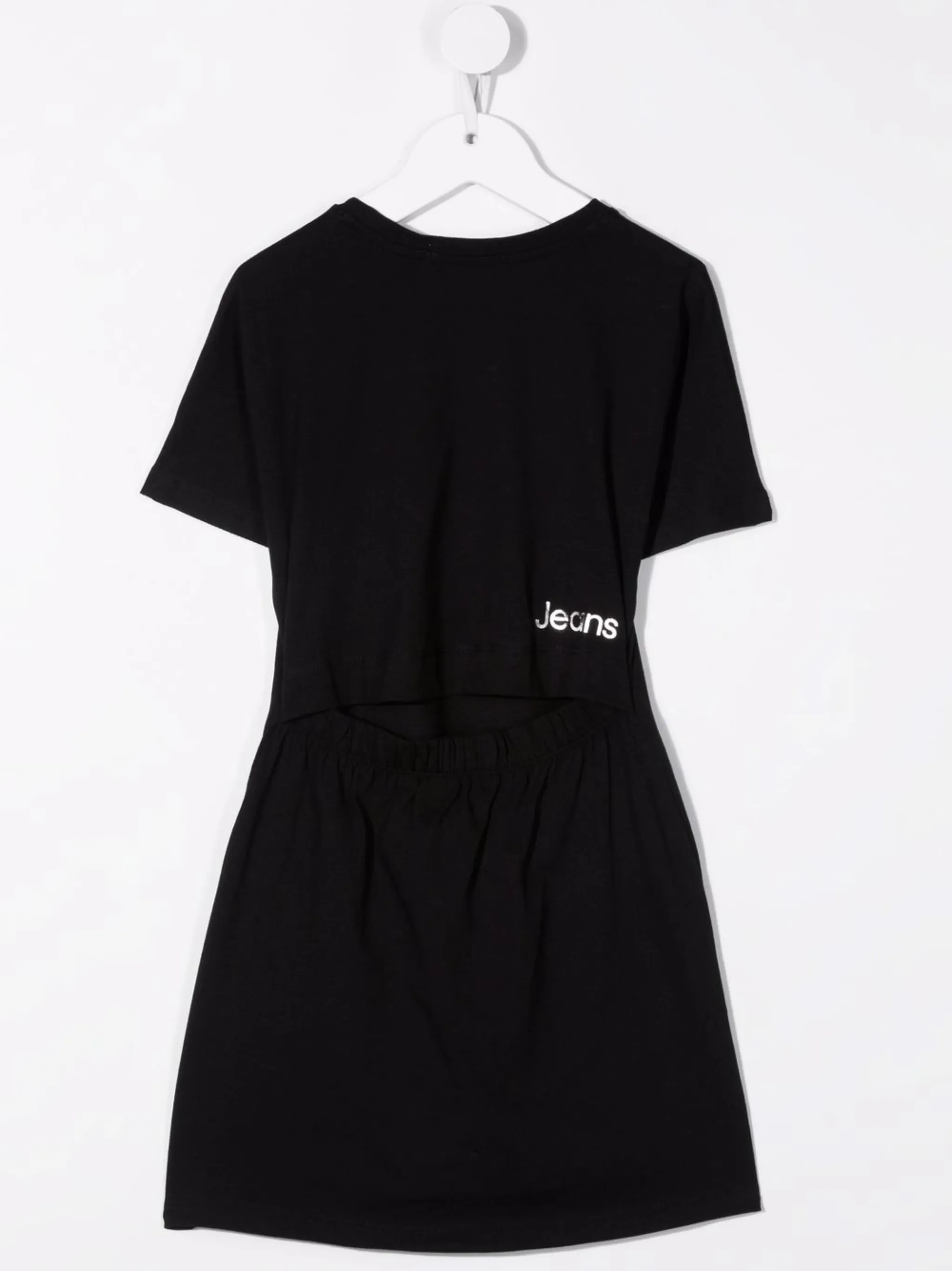 Расклешенное платье с логотипом Calvin Klein Kids, черный — фото 2