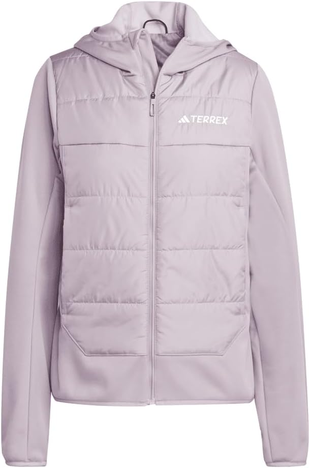 

adidas Женская утепленная треккинговая куртка Terrex Multi Hybrid с капюшоном, Preloved Fig