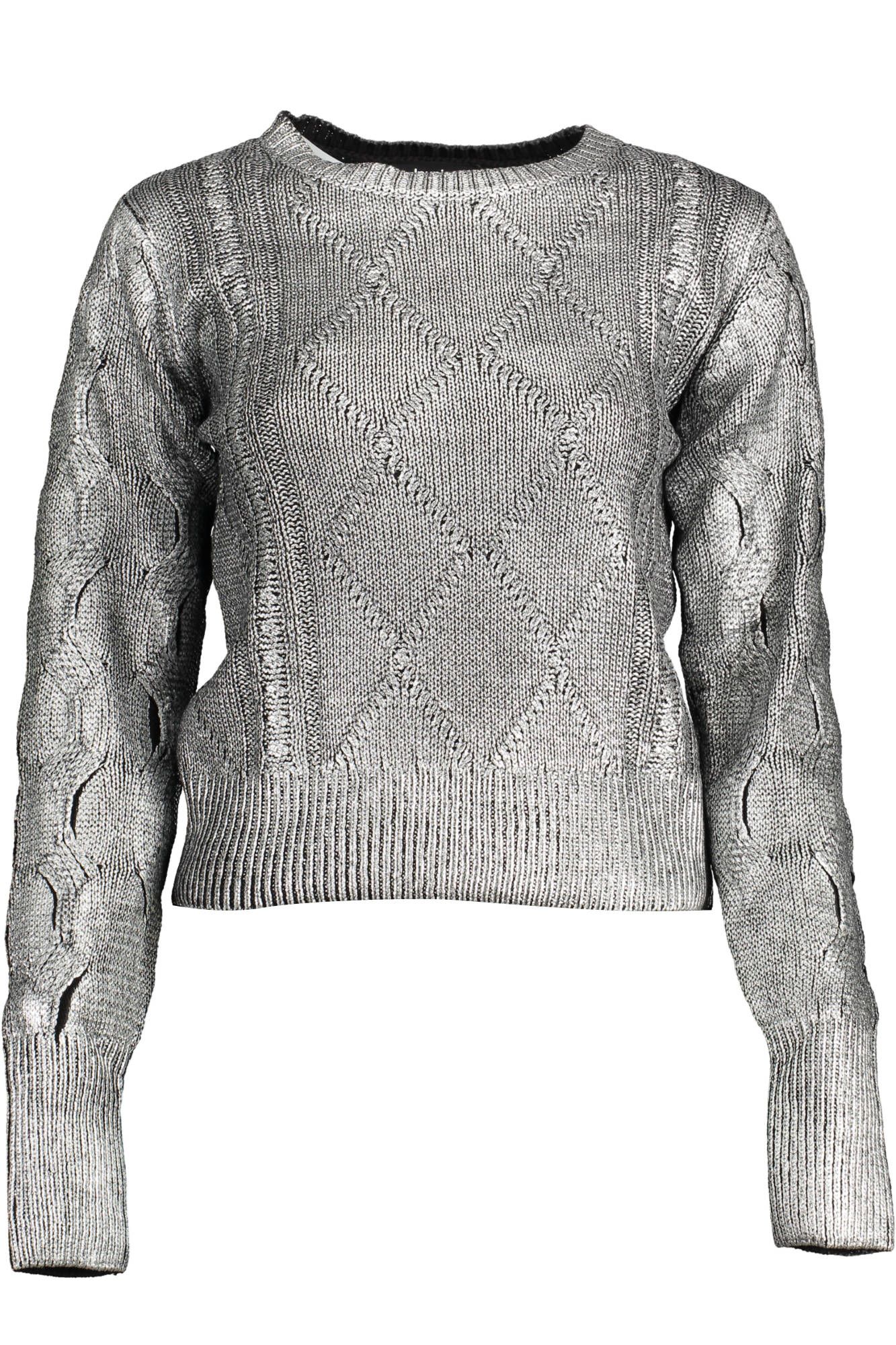 

Серебряный хлопковый женский свитер Desigual