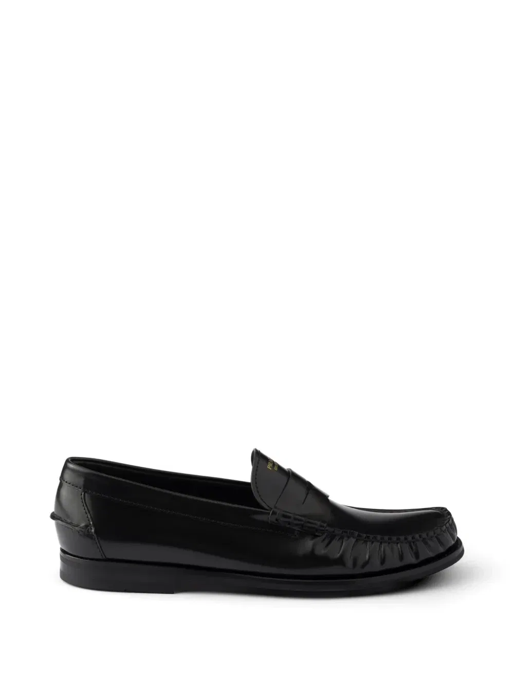 Лоферы из матовой кожи Prada, черный