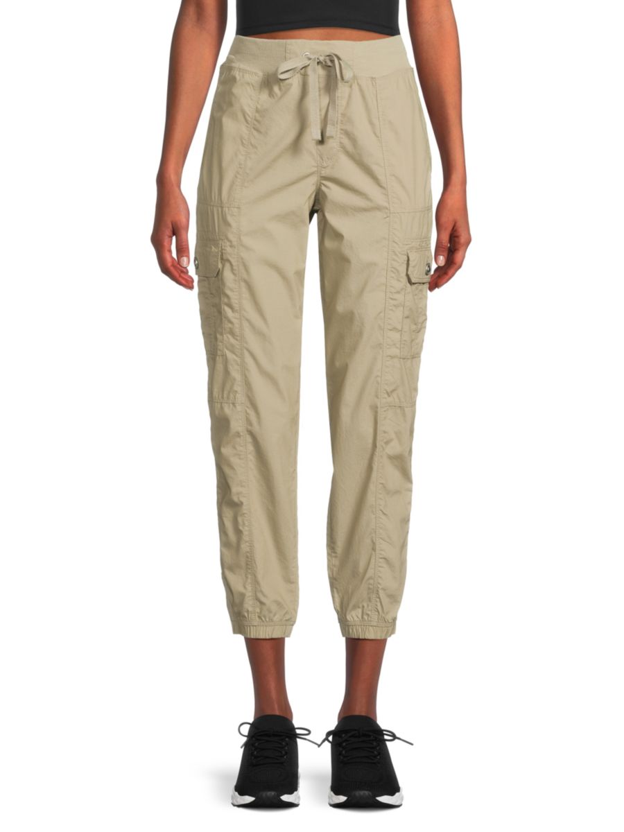 

Укороченные хлопковые брюки-карго DKNY, цвет Vintage Khaki