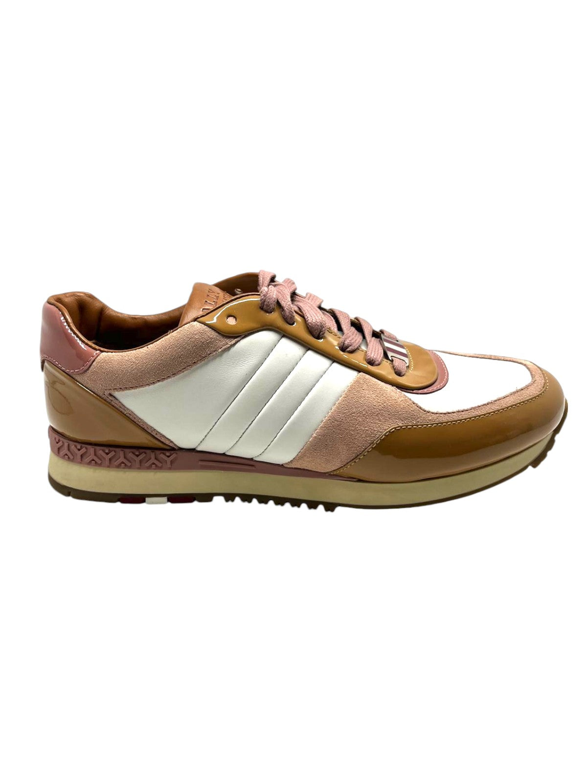Женские замшевые кроссовки Bally Asyia белого/розового цвета, размер 6,5 — фото 2