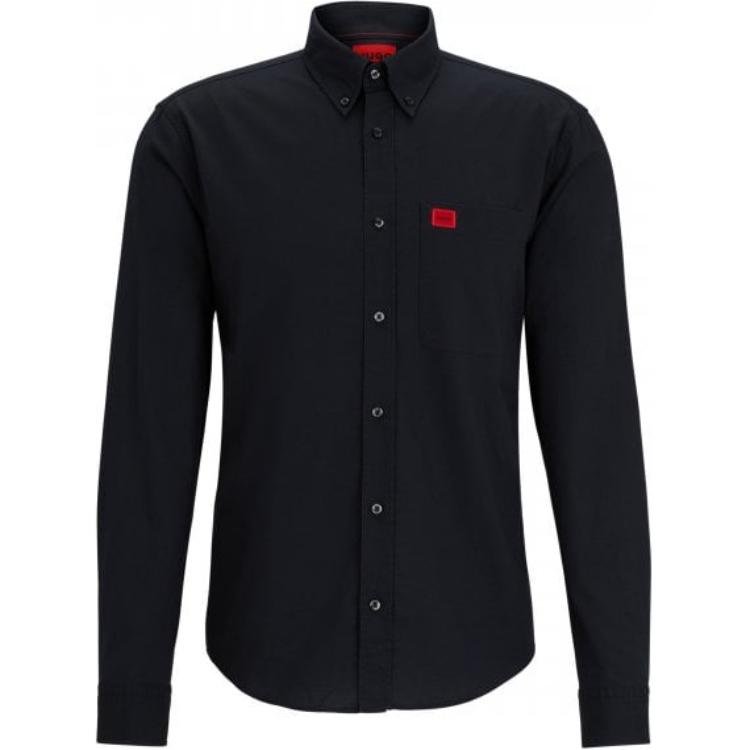 

Рубашка Slim Fit на пуговицах HUGO BOSS, черный