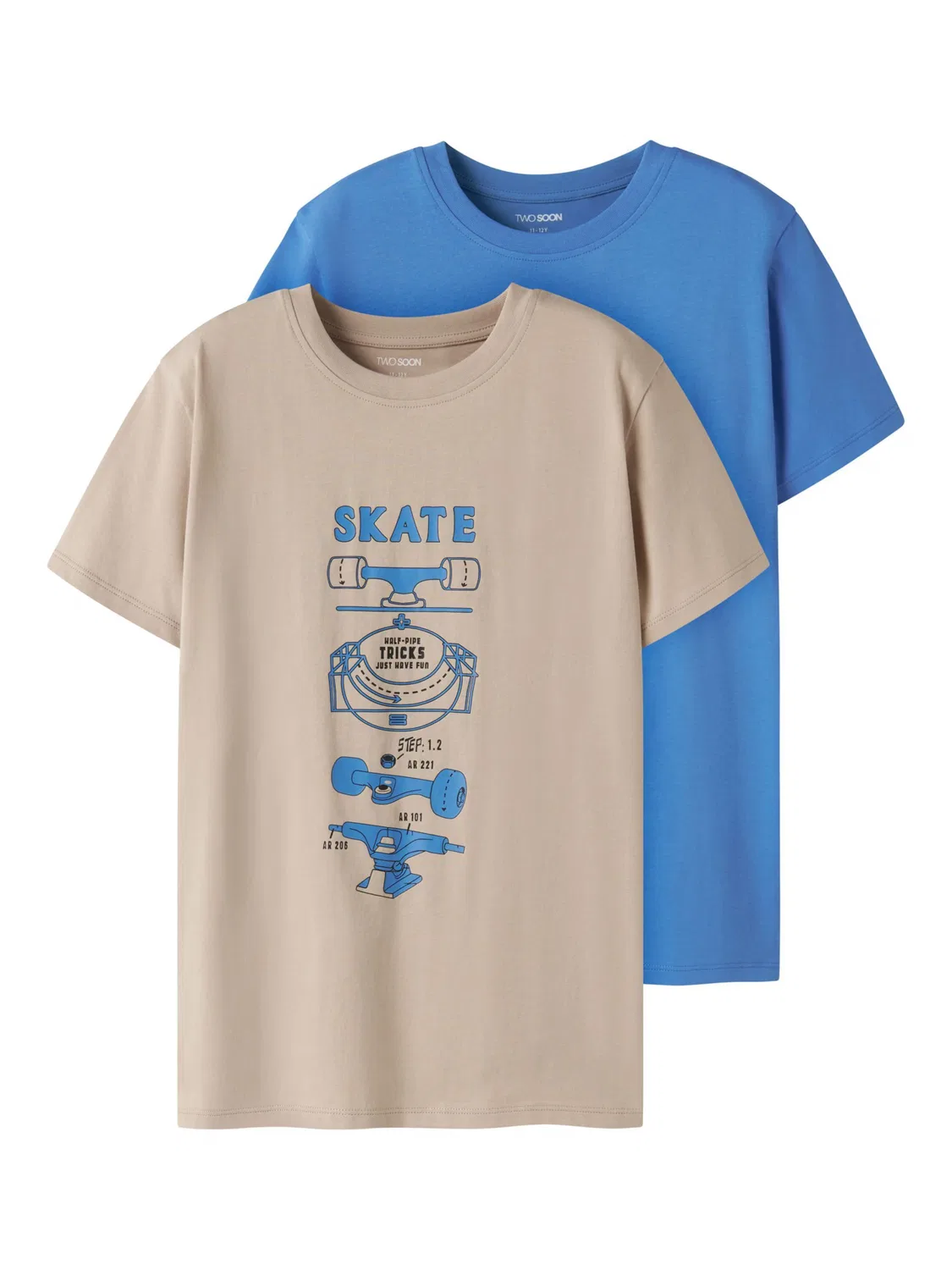 Футболка Two Soon, Beige/Blue