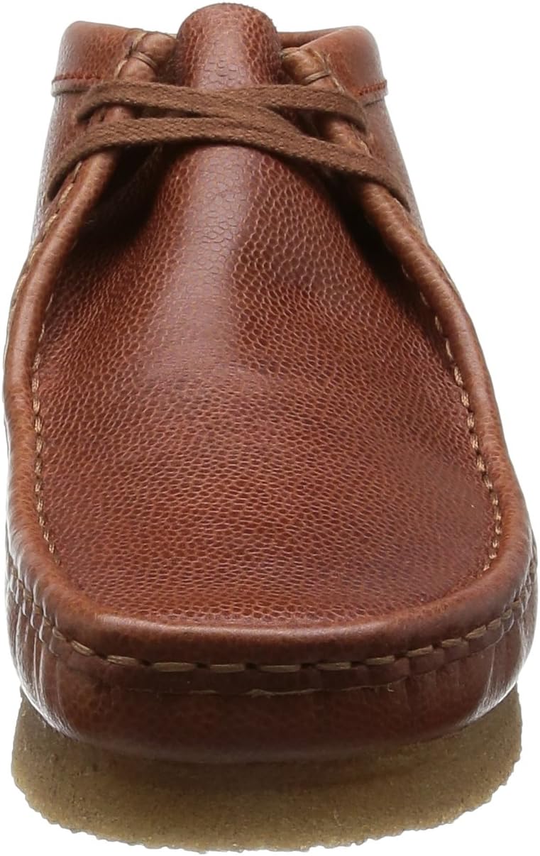 Мужские кожаные мокасины на шнуровке, разные Clarks, Tan Interrest Leather — фото 2