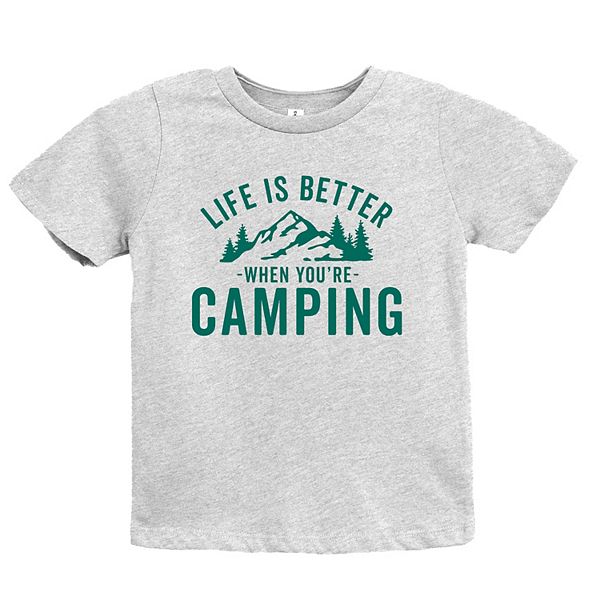 

Футболка с коротким рукавом Life is better when you're camping The Juniper Shop, Heather Grey