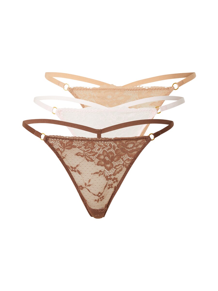 

Стринги Boux Avenue Thong CORA, цвет Camel/Brown/Pastel pink