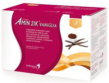 

Amin 21K Белковая добавка со вкусом ванили, 21 пакетик Italfarmacia
