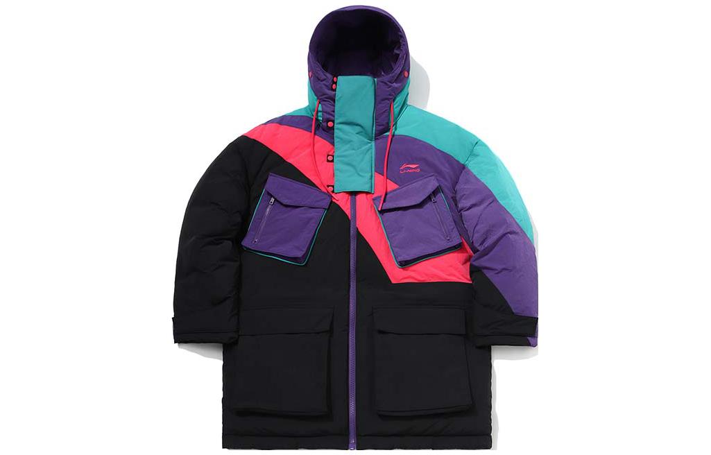 

Мужская разноцветная пуховая куртка LiNing, мультиколор