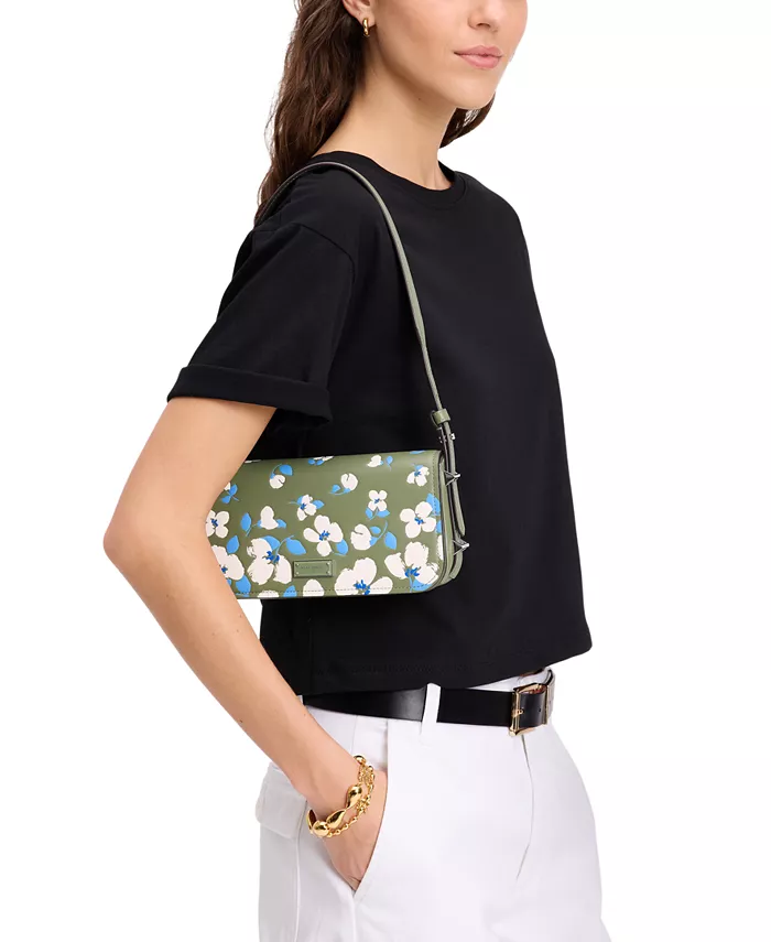 

Миниатюрная кожаная сумка через плечо Liv Painterly Bouquet kate spade new york, зеленый
