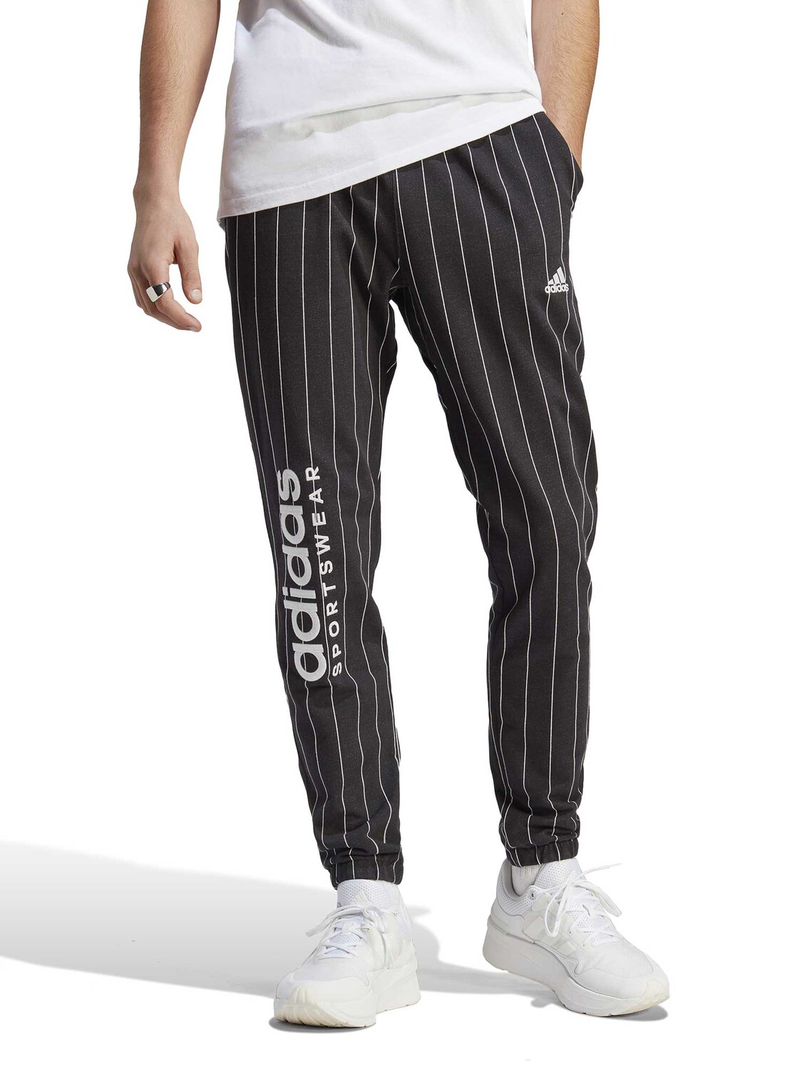 

Спортивные брюки Adidas Sportswear Pinstripe Fleece, черный