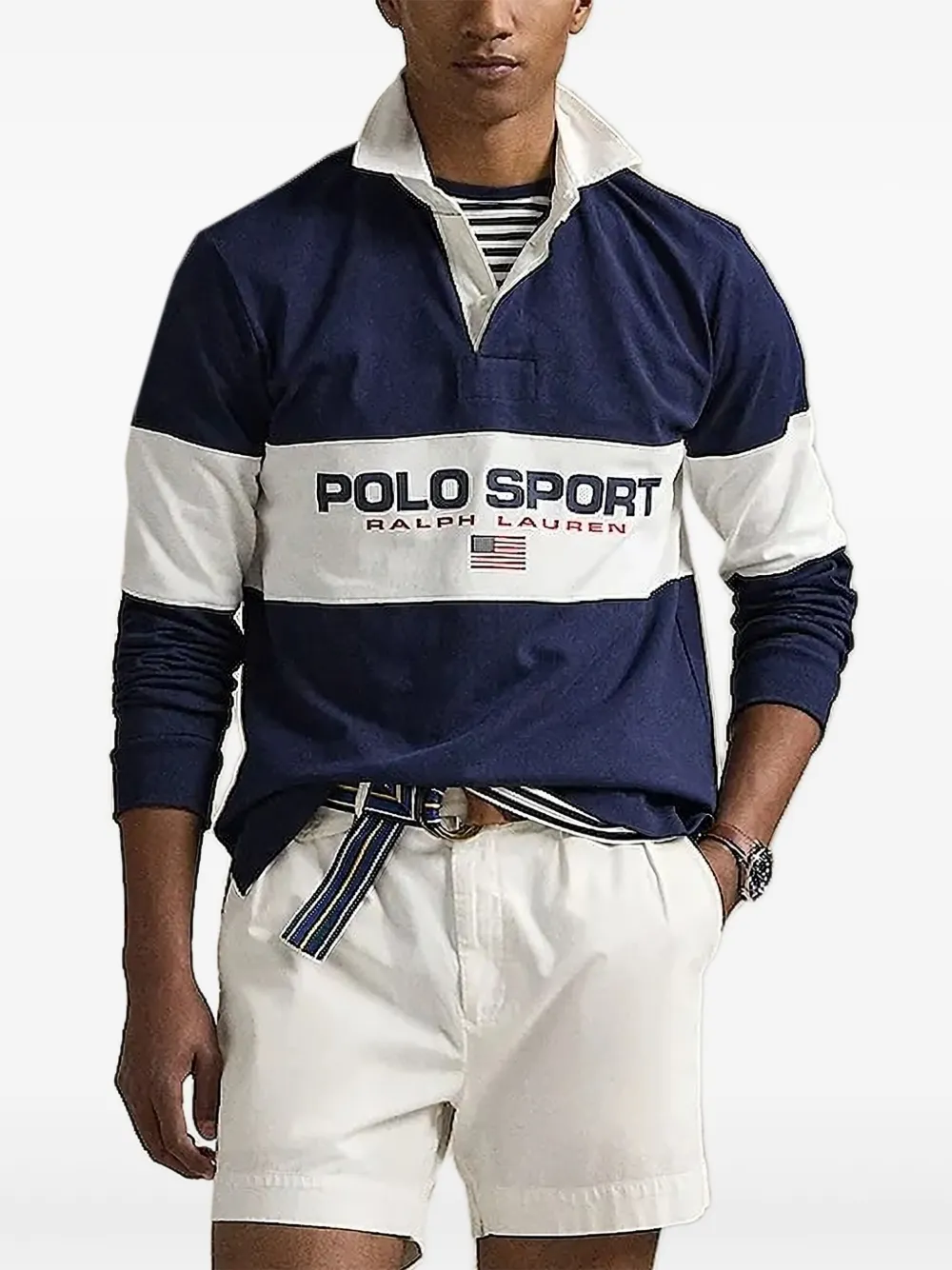 

Рубашка поло в полоску POLO RALPH LAUREN, синий