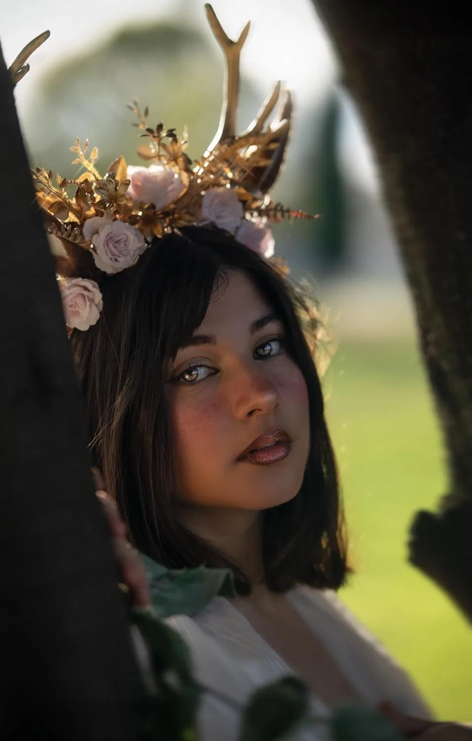 Ободок с оленьими рогами «Gold Woodland Antlers» от MOSTORY Mostory — фото 4