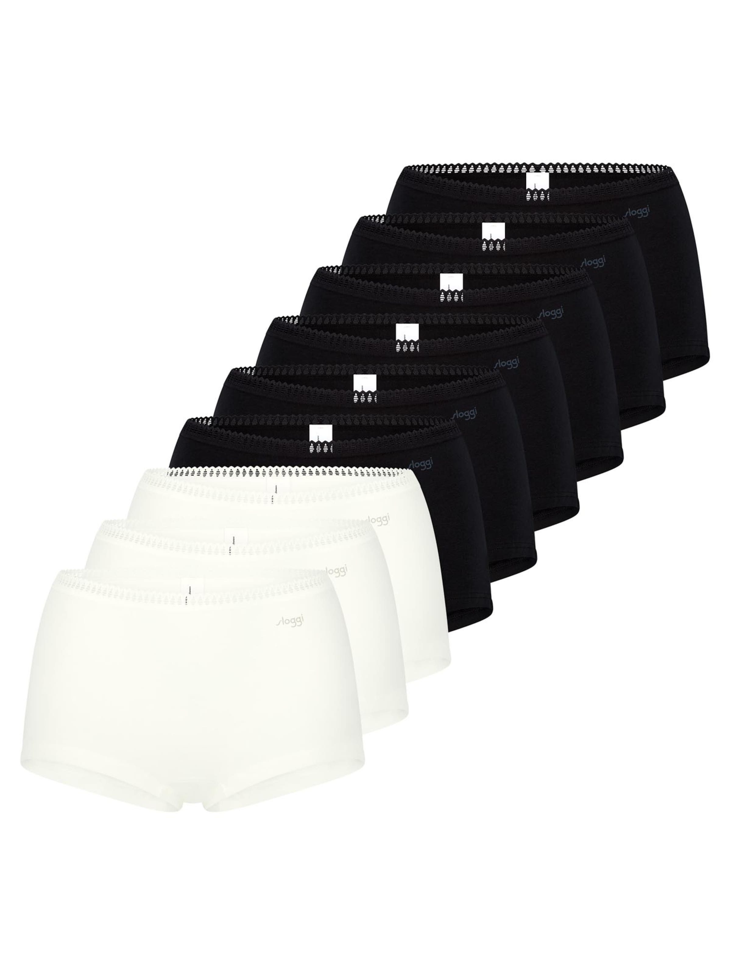 

SLOGGI Трусы Boyshorts 'GO Crush' в крапчатом черном цвете