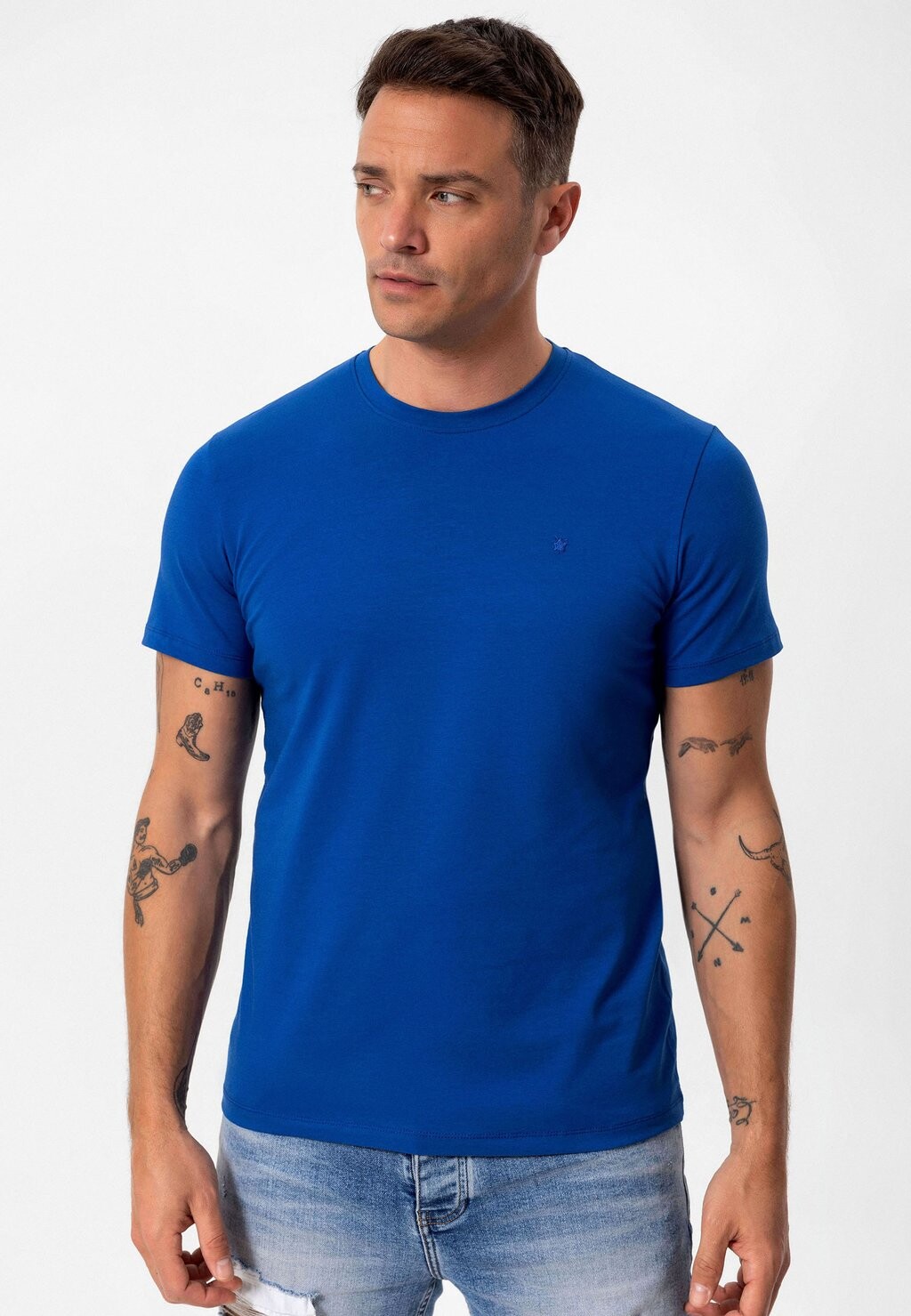 

Базовая футболка FOLI CREWNECK REGULAR FIT anou anou, черный