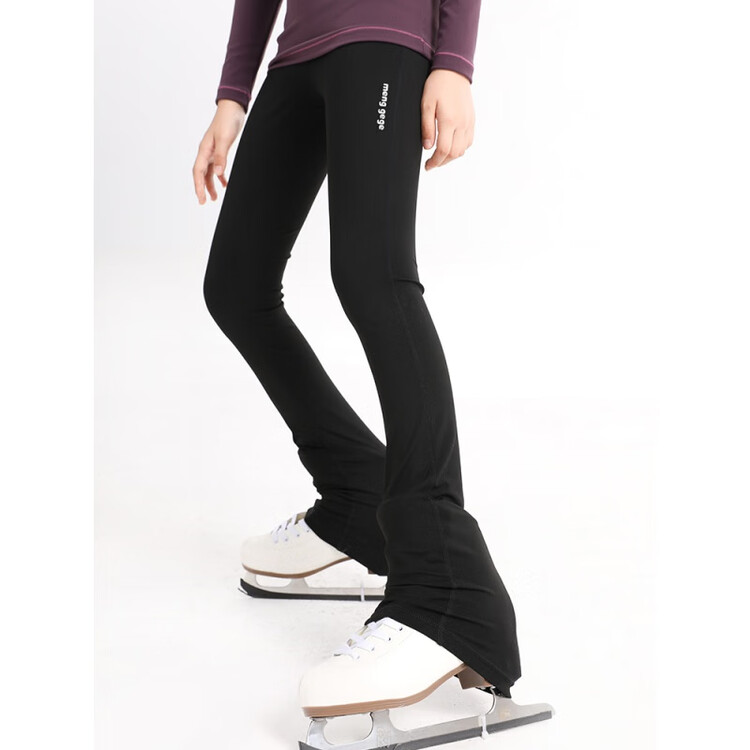 

HEAD Детский комбинезон для фигурного катания, топ с пайетками, куртка и брюки высокой эластичности, новогодний стиль, тренировочный костюм для катания на коньках, черные брюки, 120 см, One Size