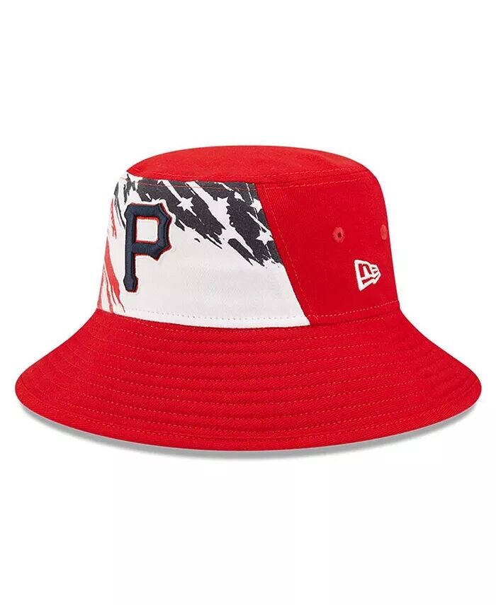 

Мужская красная панама Pittsburgh Pirates 4 июля 2022 г New Era