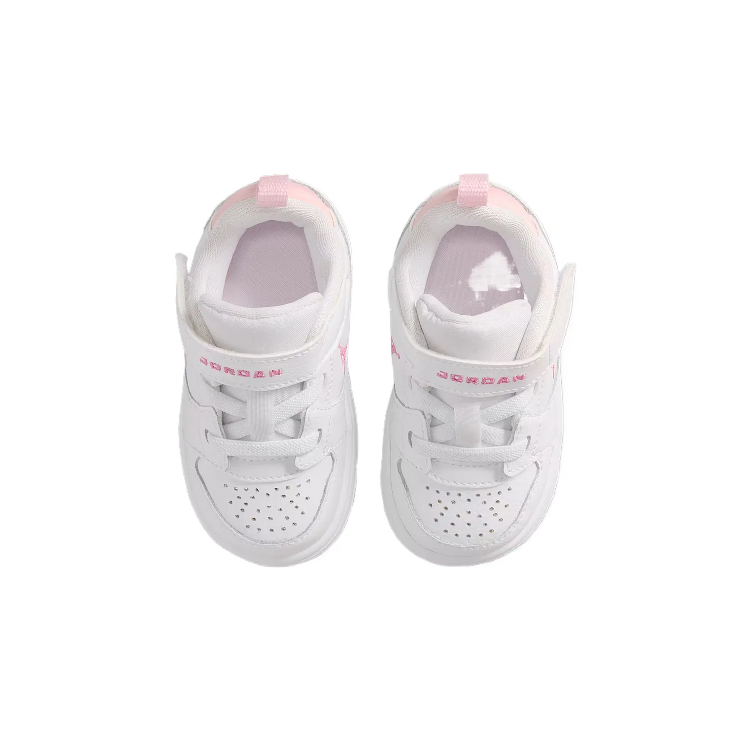 Кроссовки COURT CONNECT Low top для малышей Infant And Toddler Jordan, White/Foam Pink/China Red — фото 4
