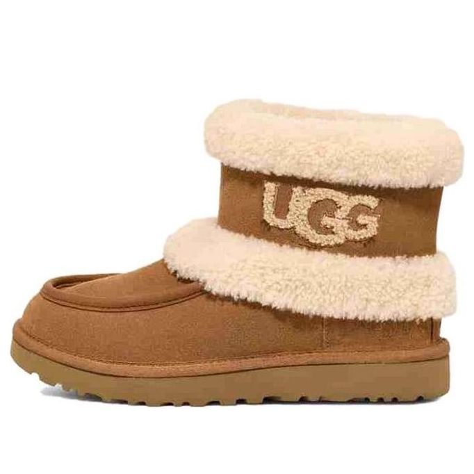 Угги (WMNS) UGG Classic Ultra Mini Fluff 'Chestnut'