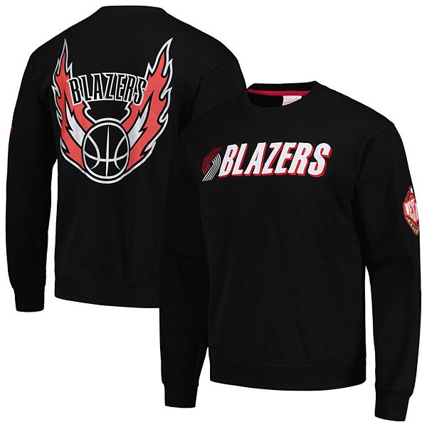 

Мужской черный свитшот portland trail blazers hardwood classics there and back Mitchell & Ness