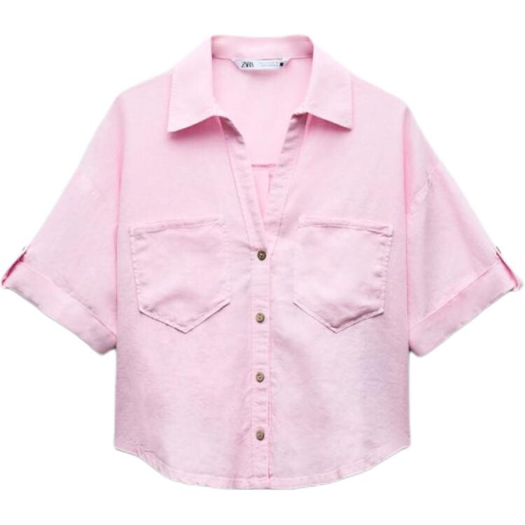 

Рубашка женская розовая Zara