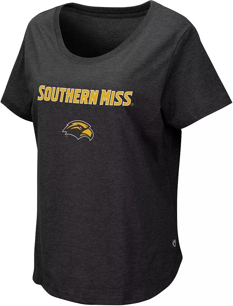 

Женская черная футболка Colosseum Southern Miss Golden Eagles