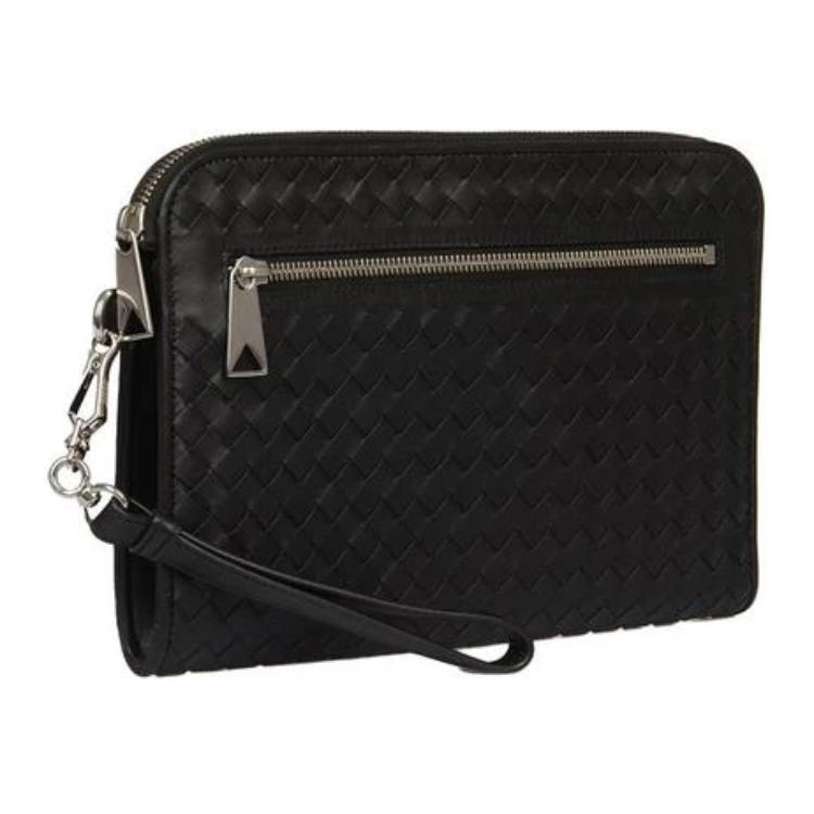 Bottega Veneta Кожаная клатч-сумка для мужчин Black — фото 3