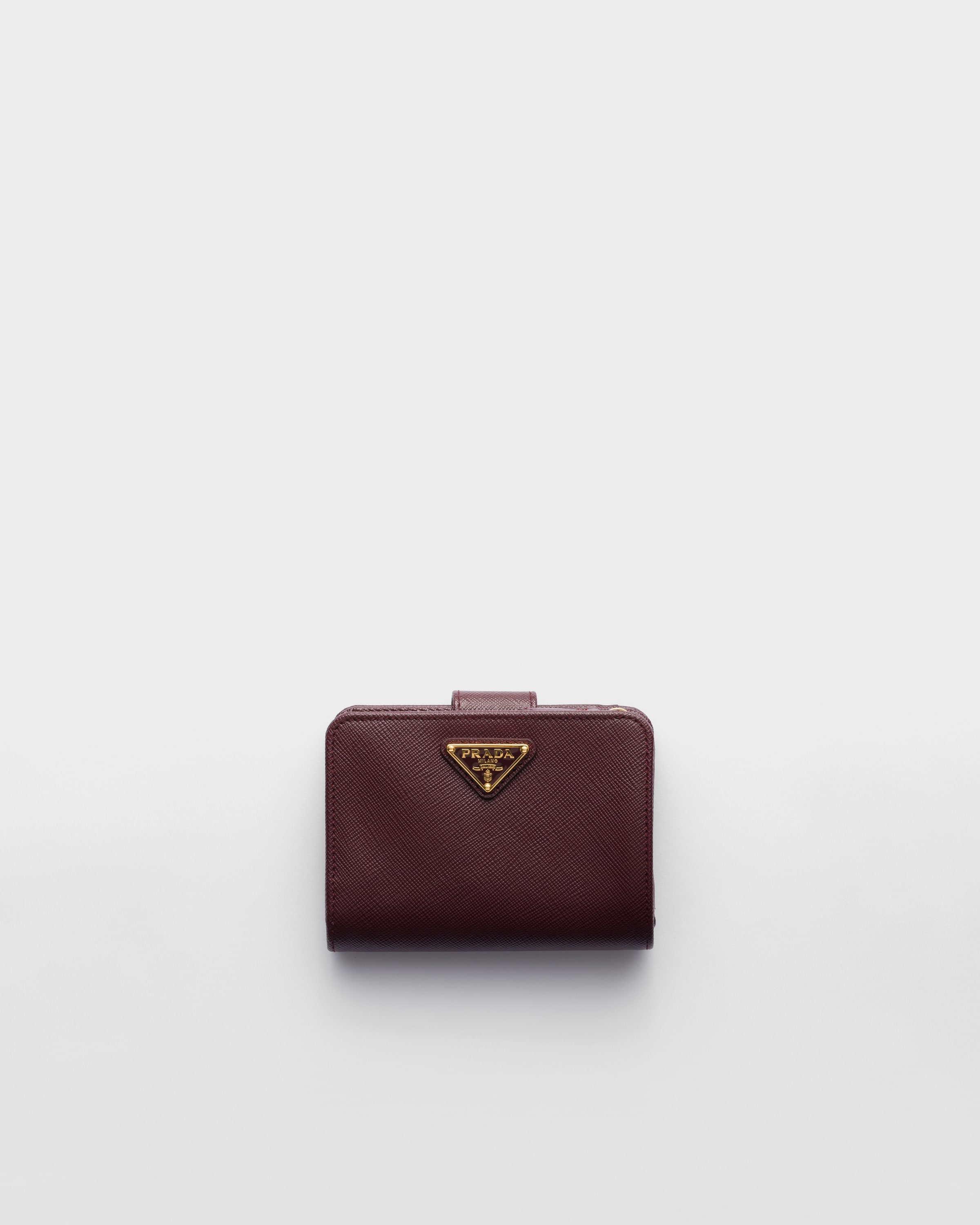 

Маленький кошелек из сафьяновой кожи Prada, бордовые